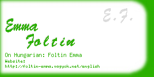 emma foltin business card